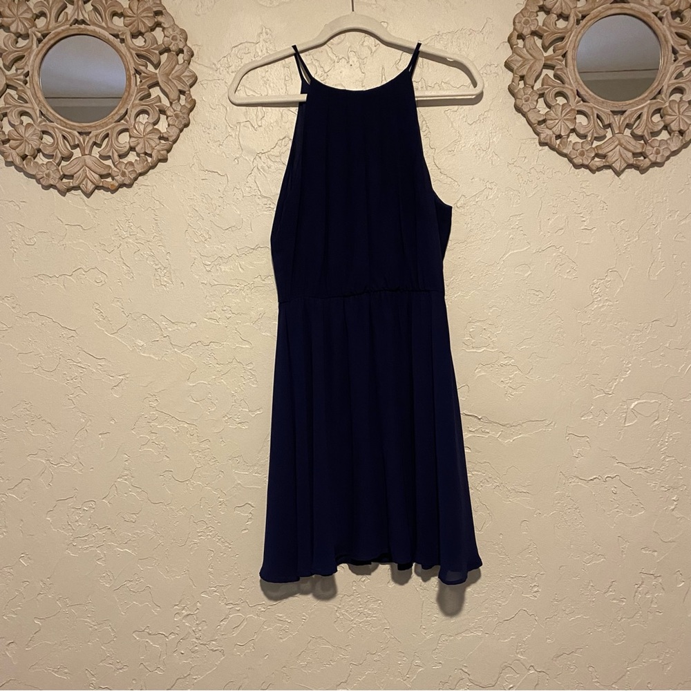 Lush (Nordstrom) Navy Keyhole Dress